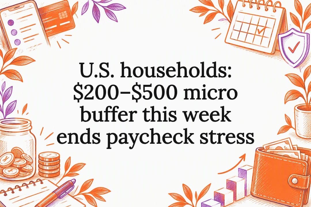 U.S. households: $200–$500 micro buffer this week ends paycheck stress