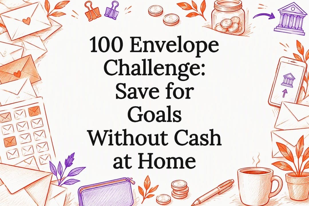 100 Envelope Challenge: Save for Goals Without Cash at Home